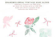 Vintage Grandmillenial Rose Blush, a Seasonal Illustration by Essem Creatives (Thumbnail 8 of 9)