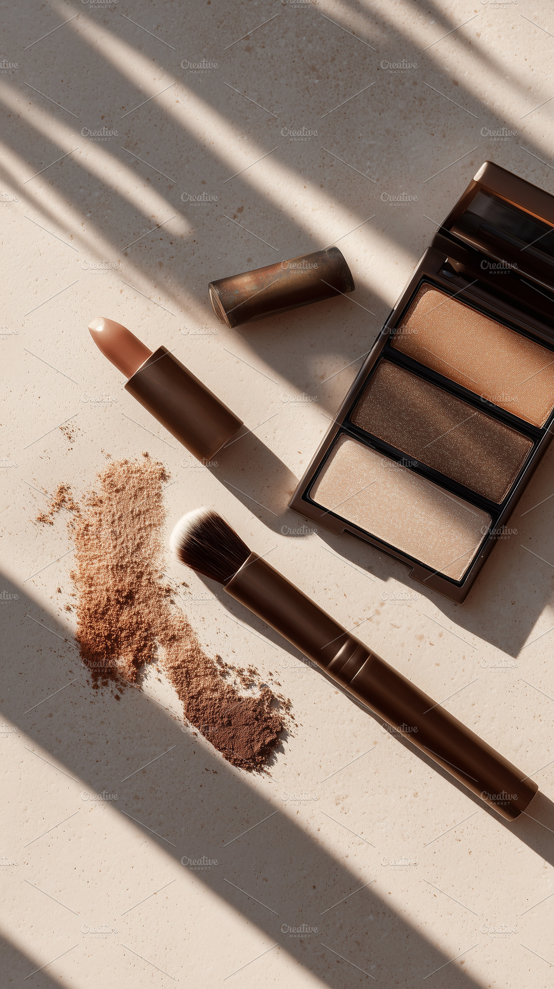 Flat lay of eyeshadow palette, a Beauty & Fashion Photo by MistyDay