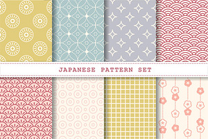 Japanese pattern set collection, a Decorative Illustration by TotallypicRF