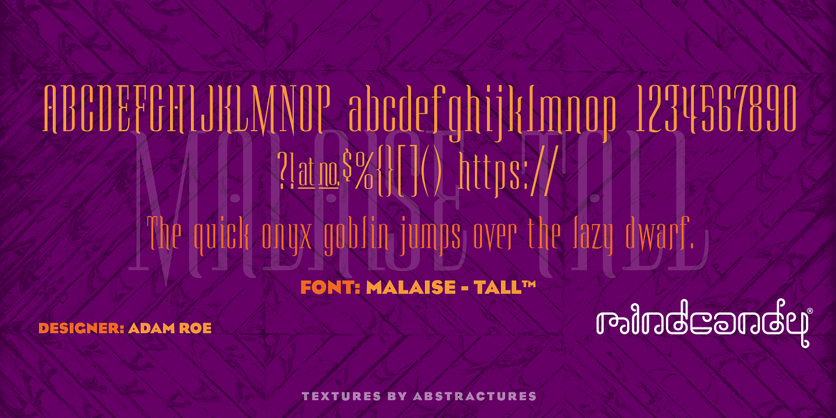 Malaise™, a Serif Font by MINDCANDY (Photo 1 of 2)