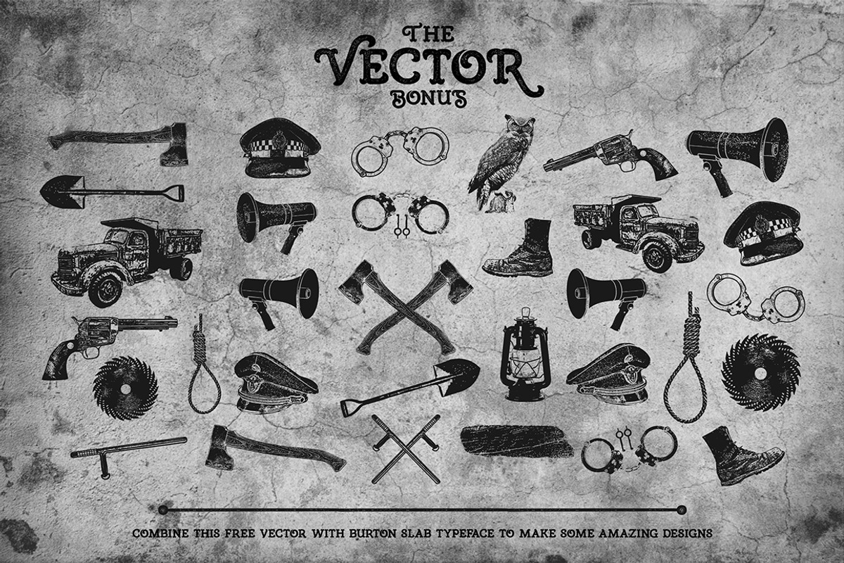 Burton Slab Typeface + Bonus preview 3