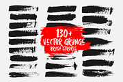 Set of Vector Grunge Brush Strokes, a Brush Add-On by Warm Snow (Thumbnail 1 of 4)