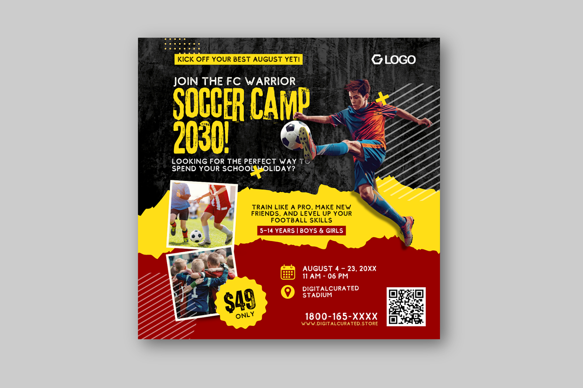 Canva Soccer Camp Flyer, a Flyer Template by antyalias store (Photo 5 of 5)