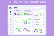 Sale Analysis Dashboard Layout, an UI Kit Template by CreativeShaper (Thumbnail 1 of 2)