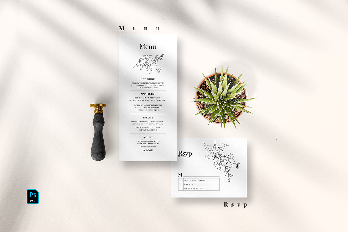 Modern Sketch Wedding Suite, an Invitation Template by Azka Creative (Photo 3 of 5)