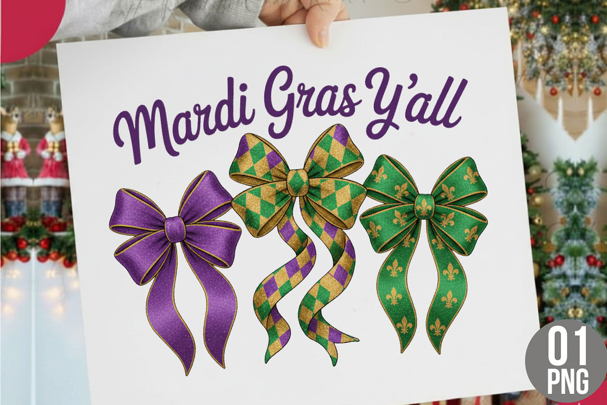 Mardi Gras Coquette Png, Mardi Gras, an Illustration by Designking (Photo 1 of 6)