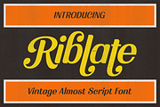 Riblate - Vintage Casual Fonts, a Sans Serif Font by Konstantine Studio (Thumbnail 1 of 4)