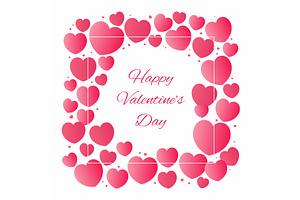 Red, pink hearts Valentines day, an Illustration by sceptical cactus