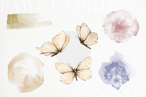 Woodland Clipart Butterfly Pattern