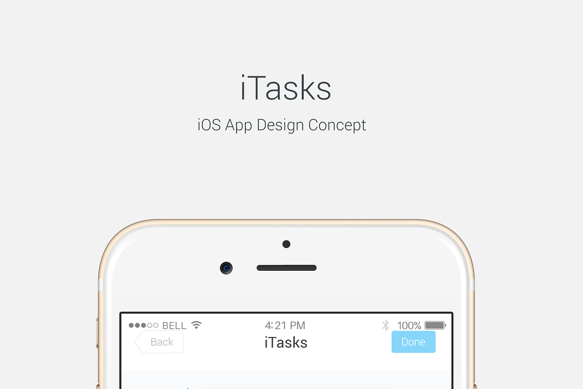 iTasks - IOS UI Kit, an UI Kit Template by Laurentiu Cotet (Photo 2 of 10)