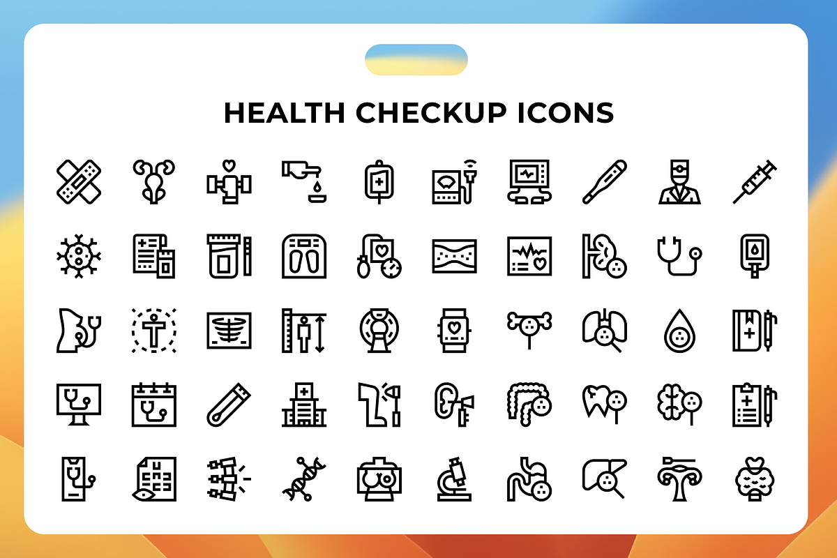 Health Checkup Icons, an Icon by Wencory