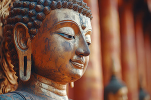 Remarkable close-up of an ancient Bu, a Photo by Tanuart
