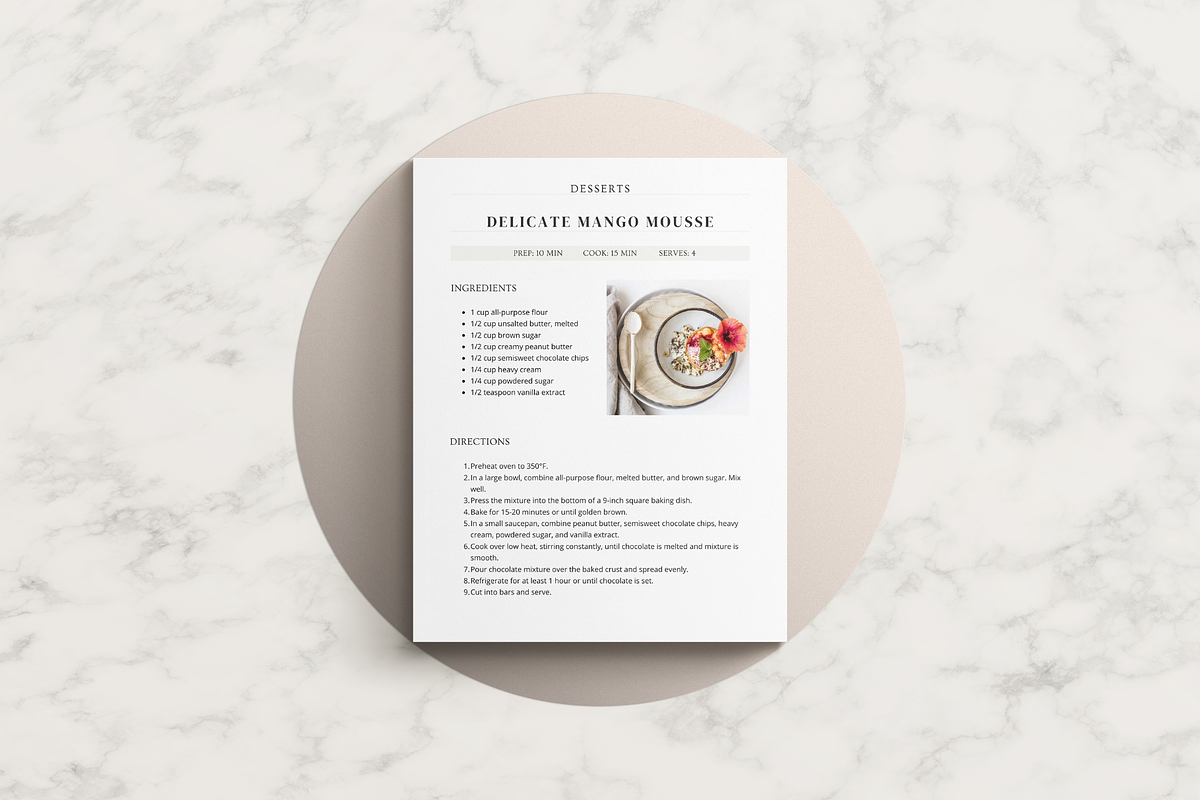 Modern Recipe Template Canva, a Card Template by OrganizationOasisRo (Photo 10 of 10)