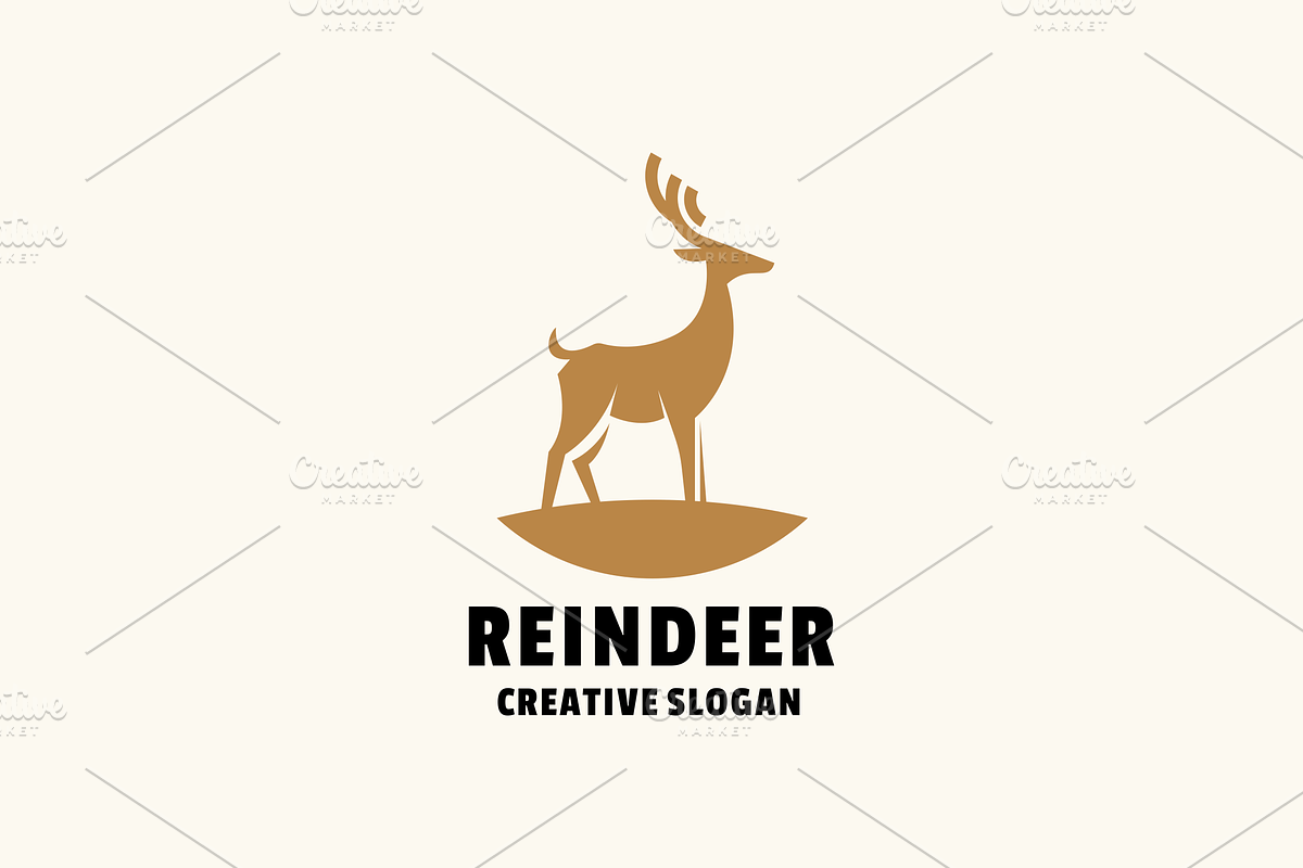 Deer Silhouette Logo Template, a Branding & Logo Template by EndR_ID (Photo 1 of 4)