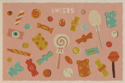 Retro Halloween clipart set, a Seasonal Illustration by Paper Cherry (Thumbnail 7 of 27)