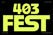 403 FEST, a Sans Serif Font by 403 Type Foundry (Thumbnail 1 of 16)