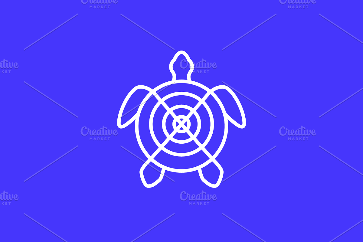 beauty sea turtle line logo, a Branding & Logo Template by devastd