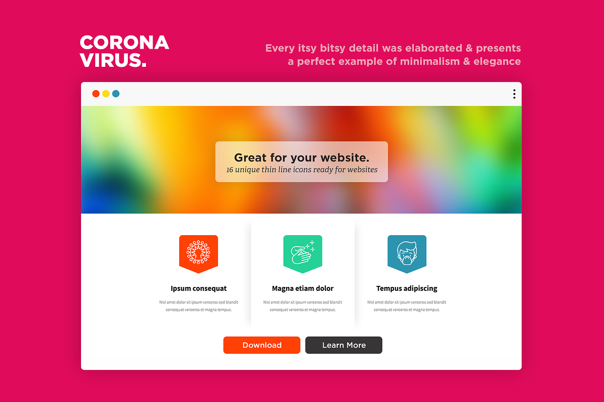 Coronavirus | 16 Thin Line Icons, an Outline Icon by Alex Blogoodf (Photo 8 of 15)