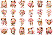 Whimsical Valentine Frog Clip-art, an Illustration by Sublimation Artist (Thumbnail 2 of 6)