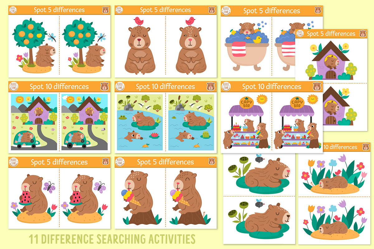 Capybara games and activities, an Education Illustration by Lexi Claus (Photo 9 of 16)