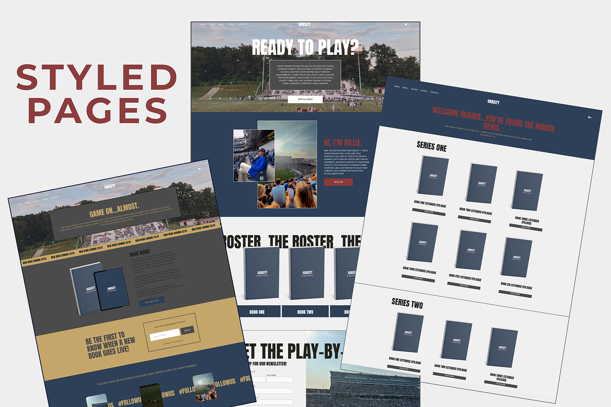 Squarespace Author Website Template, a Squarespace Template by Billie Grace Studio (Photo 7 of 8)