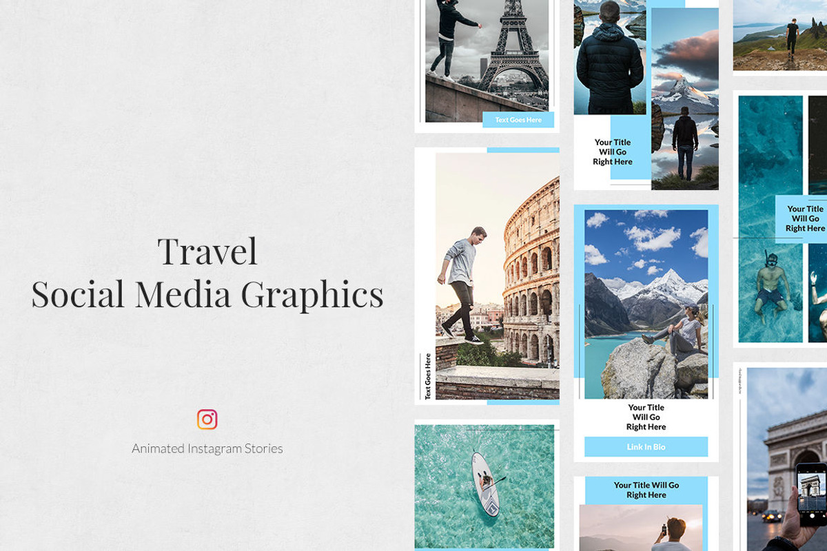 Travel Animated Instagram Stories, a Social Media Template by Social Corner Graphics (Photo 1 of 9)