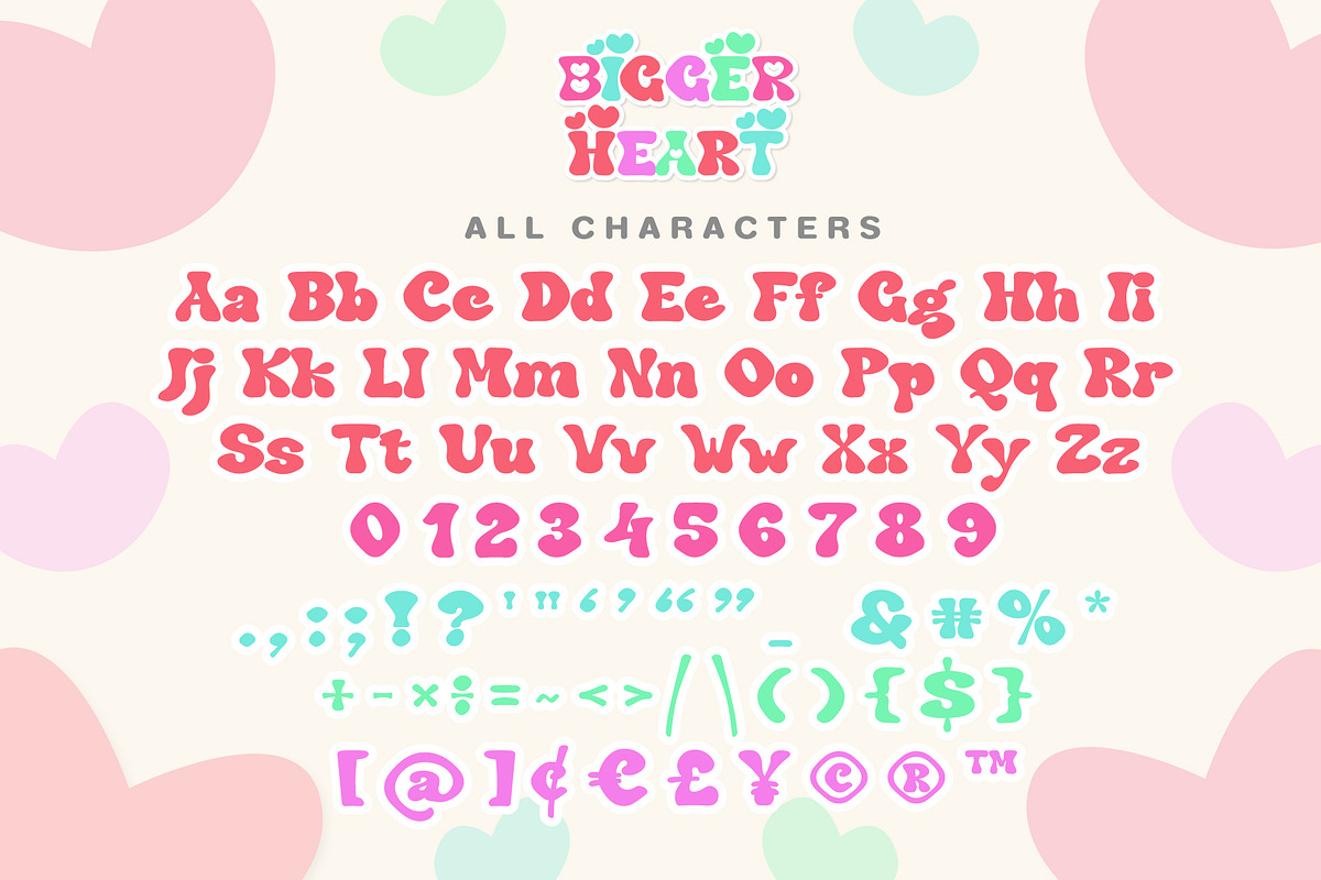 Bigger Heart Font, a Handwritten Font by KengGraphic (Photo 7 of 8)