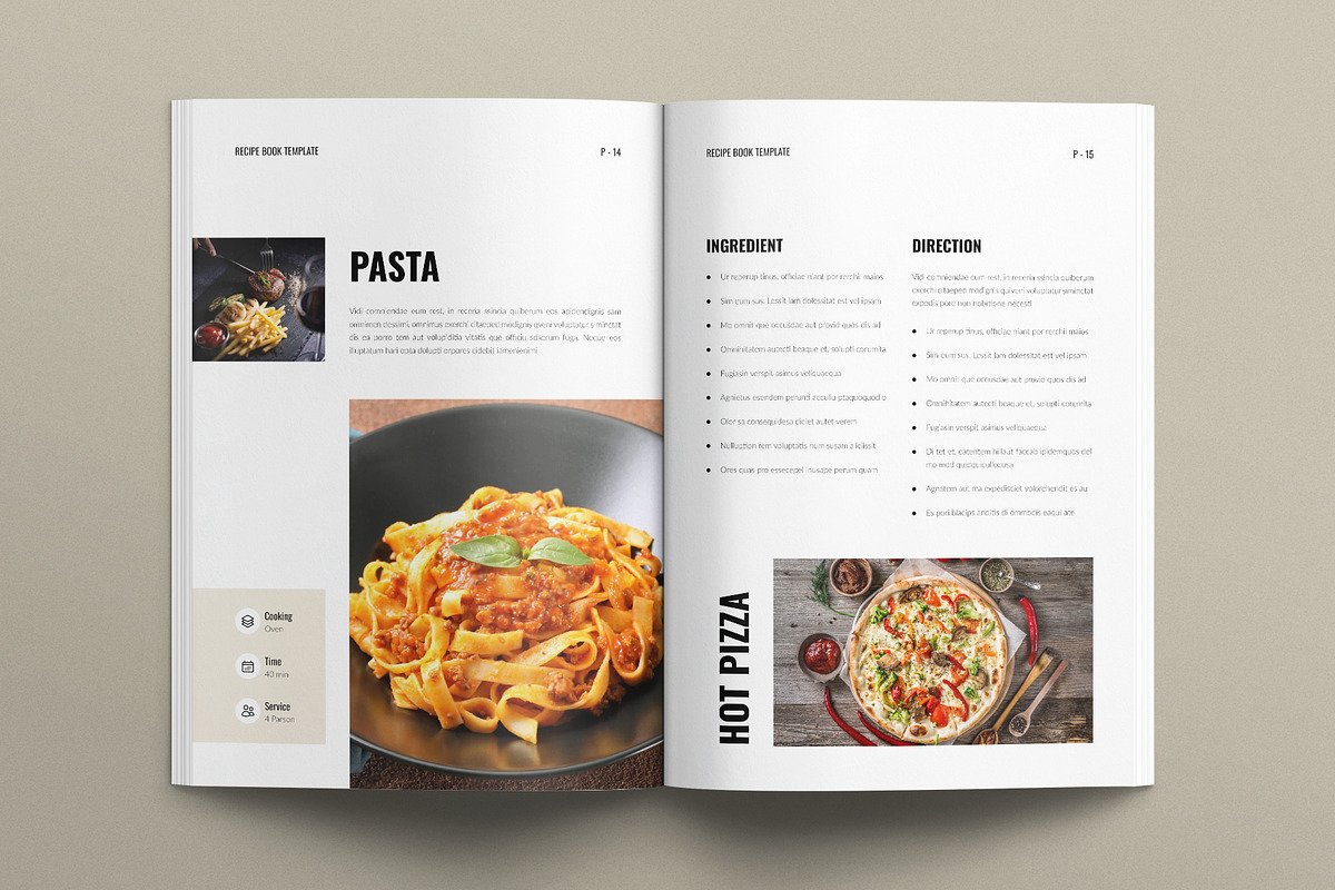 Recipe Book Template, a Brochure Template by E-Type