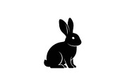 Cute Rabbit Silhouette Vector Bundle, an Illustration by yasushie (Thumbnail 36 of 51)