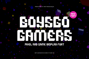 Boysgo Gamers - Game & Pixel Font, a Sans Serif Font by QR Design Studio