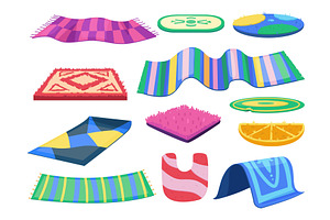 Home carpets. Long-pile rugs, an Object Illustration by LadadikArt