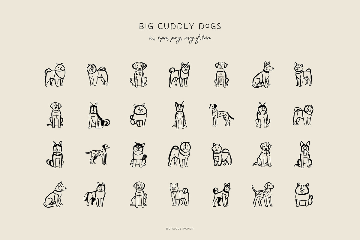 CATS & DOGS illustrations, an Animal Illustration by Crocus Paperi (Photo 3 of 5)