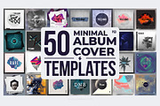 50 Minimal Album Covers Bundle, a Social Media Template by pixelsao (Thumbnail 1 of 6)