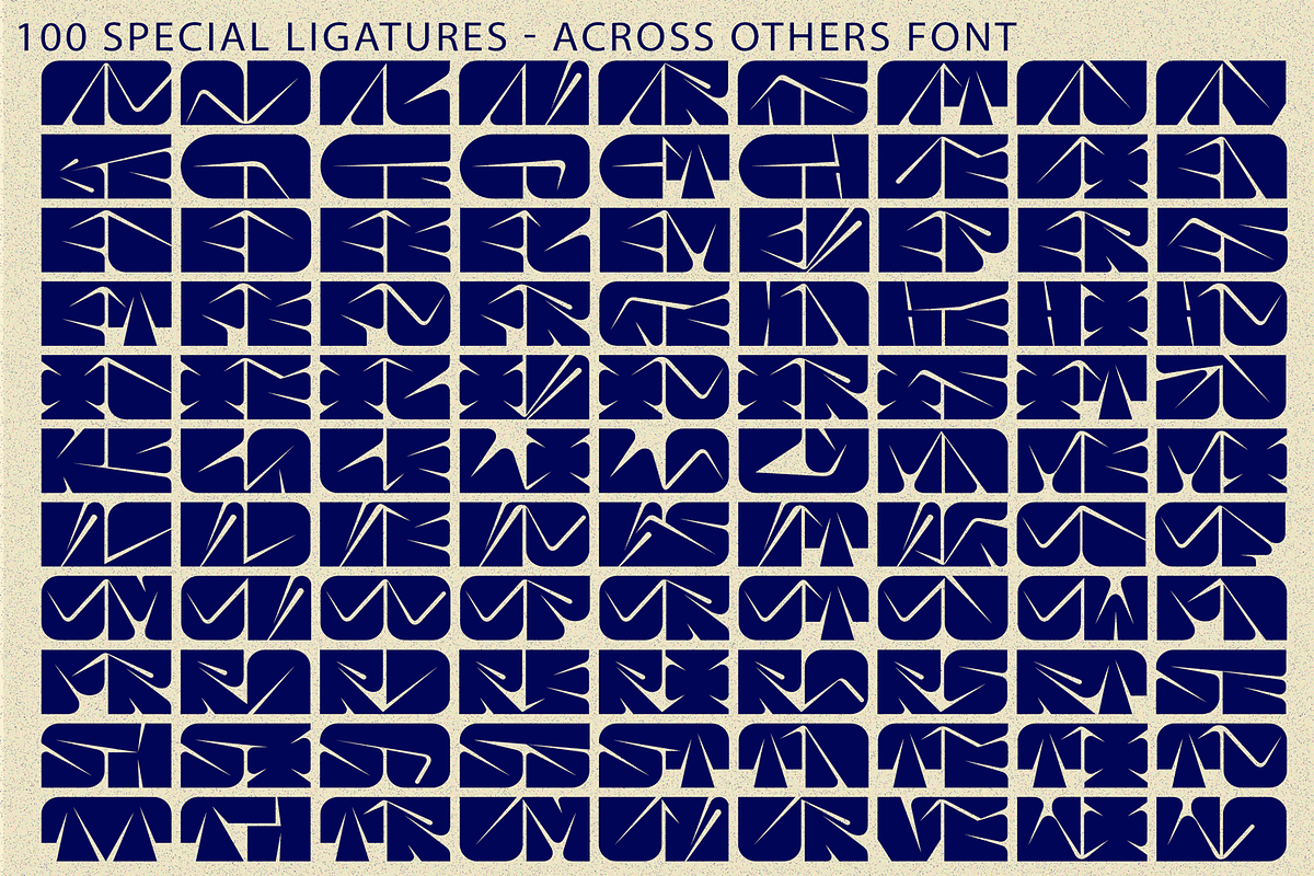 Across Others - Futuristic Font, a Sans Serif Font by 177Studio (Photo 8 of 8)
