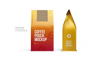 Coffee Pouch front and side view, a Packaging Mockup by easymock (Thumbnail 8 of 8)