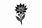 Floral Outline Vector Pack, an Illustration by yasushie (Thumbnail 9 of 21)