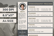 Videography Pricing Sheet Template, a Templates & Theme by Cornfield Studio (Thumbnail 2 of 3)