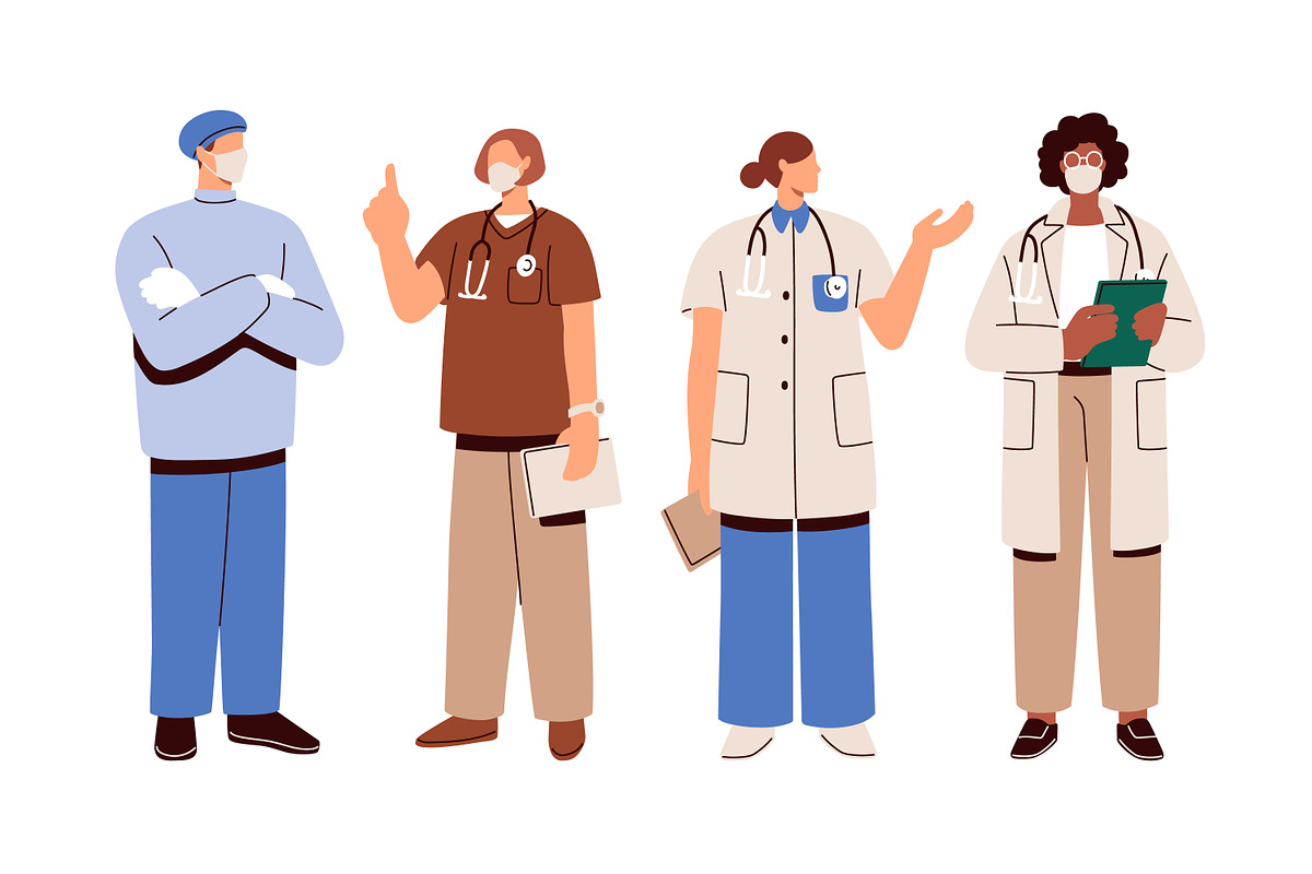 Doctors, medic workers, clinic staff, a Healthcare Illustration by Good Studio (Photo 4 of 7)