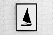 Boat Silhouette SVG, a Transportation Illustration by newminddesign (Thumbnail 2 of 3)