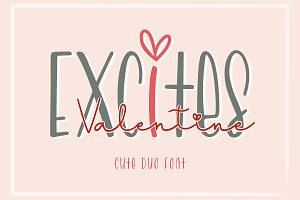 Excites Valentine - Font Duo, a Handwritten Font by AnningArts