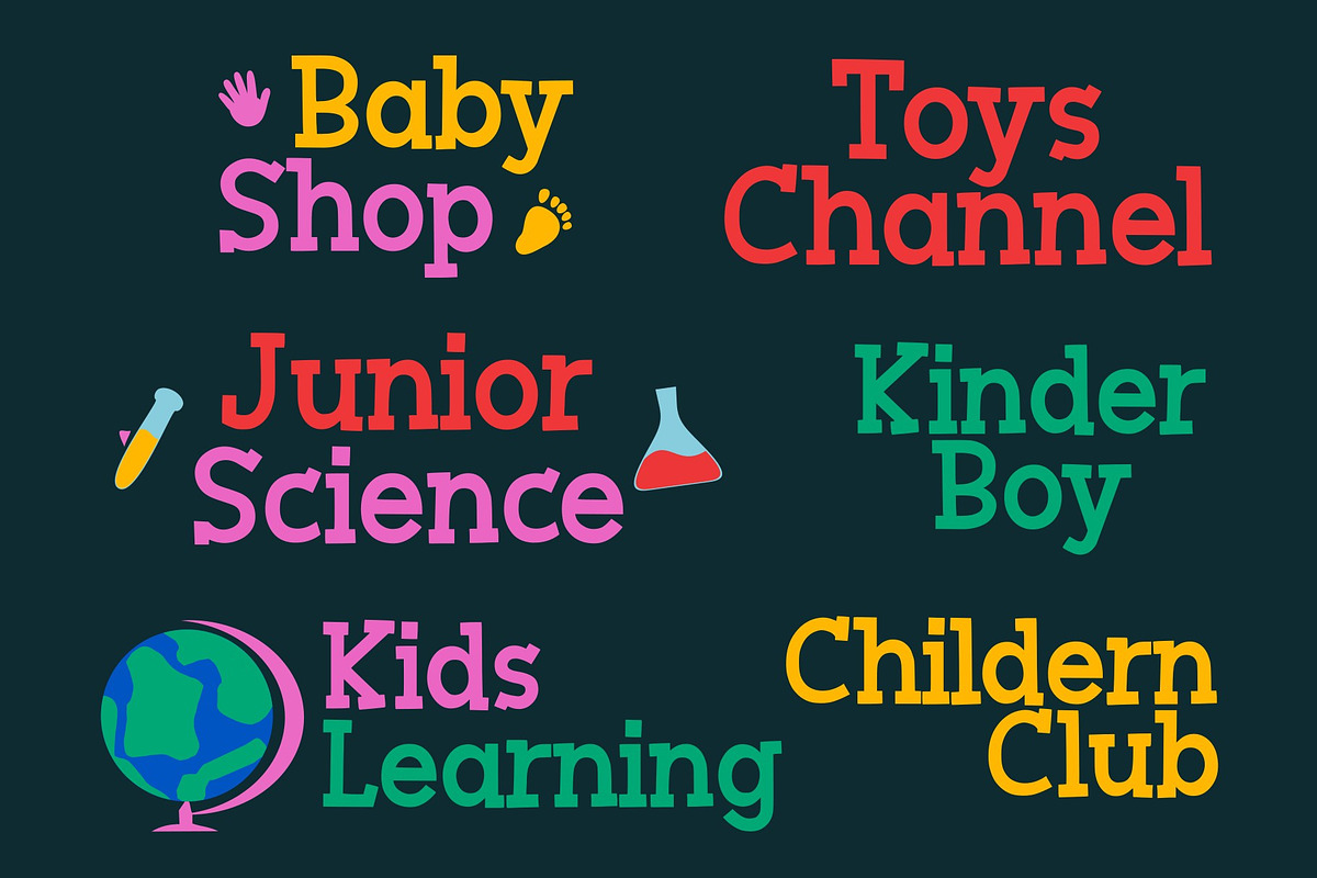Kinderlab | Playful Typeface, a Slab Serif Font by Intuisi Creative (Photo 4 of 6)