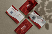 Stylish Red Abstract Business Card, a Business Card Template by Vitoria's Collection (Thumbnail 3 of 3)