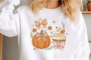 Cute Autumn Cupcake & Pumpkin PNG, an Illustration by Craft Nest (Thumbnail 2 of 6)