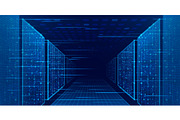 Blue data center abstract vector, an Object Illustration by art PVP - market (Thumbnail 1 of 3)