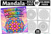 Bold and Easy Mandala Coloring Pages, an Education Illustration by Akrinity Digital (Thumbnail 1 of 5)