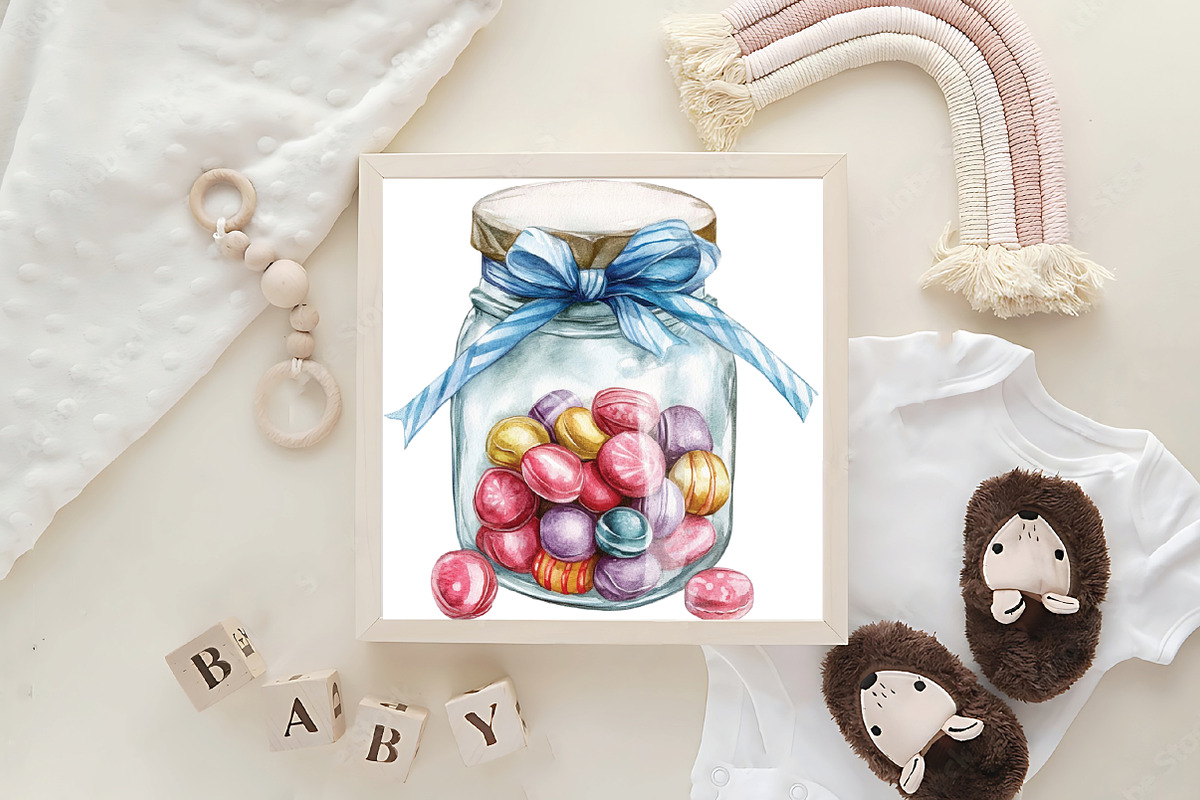 Vintage Christmas Candy Clipart, an Illustration by CraftArtStudio (Photo 6 of 6)