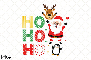 Ho Ho Ho Christmas PNG, an Illustration by Black Bird Studio