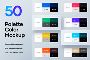 50 Palette Color Logo Mockup - PSD, a Product Mockup by Asylab
