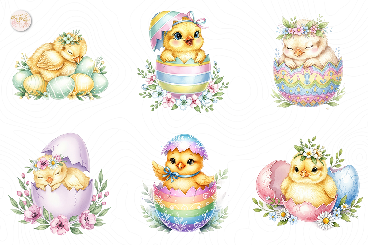 Easter Baby Chick PNG Clipart Cute., an Animal Illustration by KennedyStudio (Photo 3 of 5)