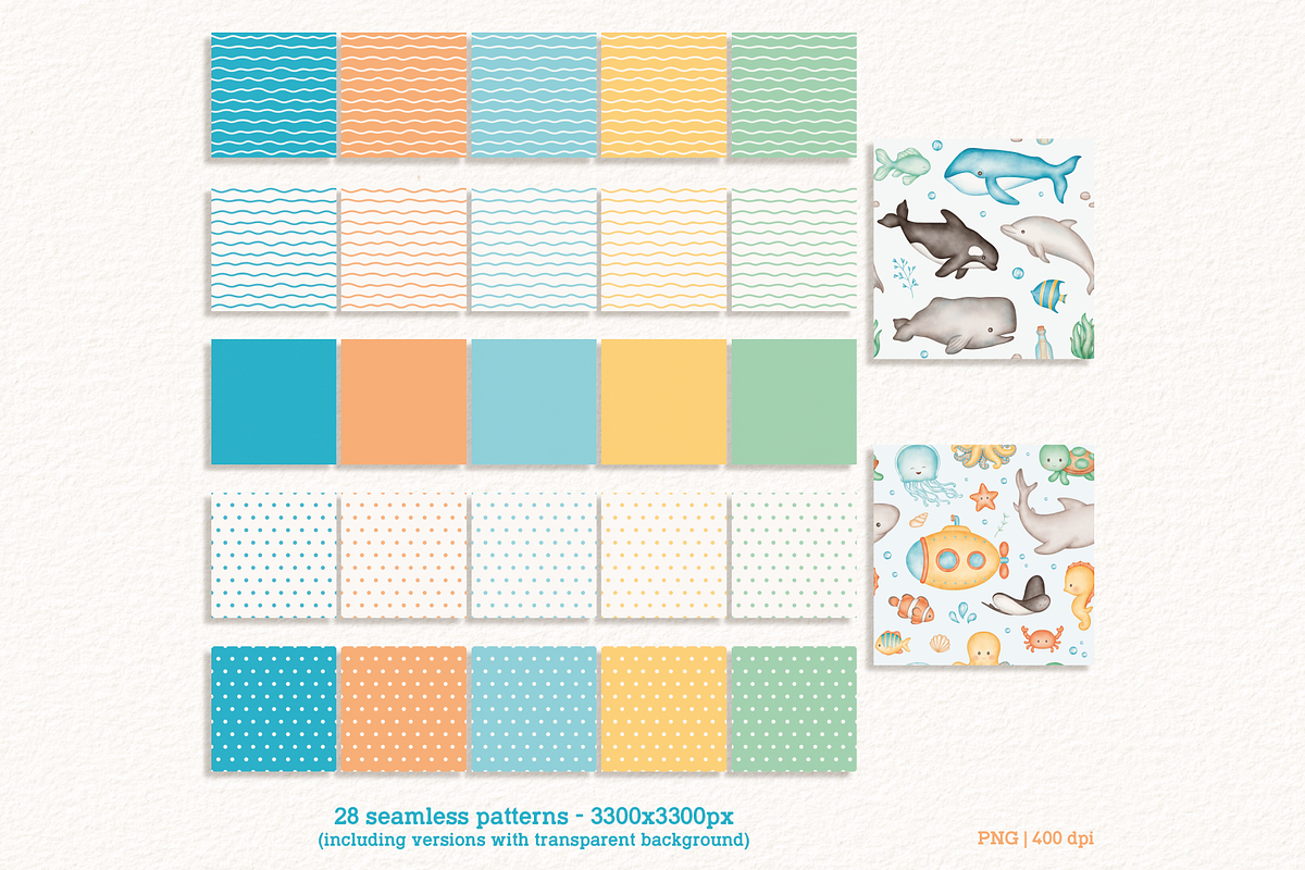 Under the Sea - Cliparts Set, an Illustration by Estudio Daiane Barbosa (Photo 9 of 10)